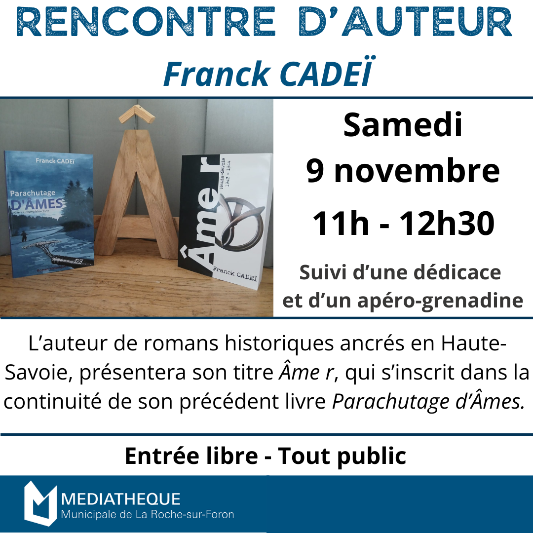 Couverture de RENCONTRE D'AUTEUR : Frank Cadeï